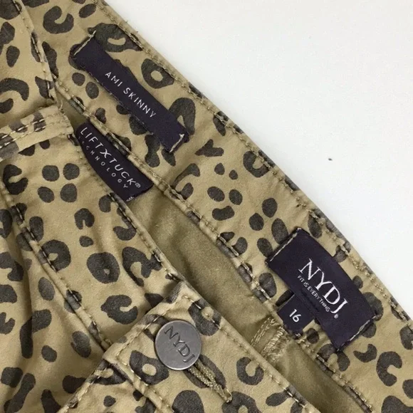 NYDJ Skinny High Rise Jeans Cheetah Denim - Picture 7 of 10